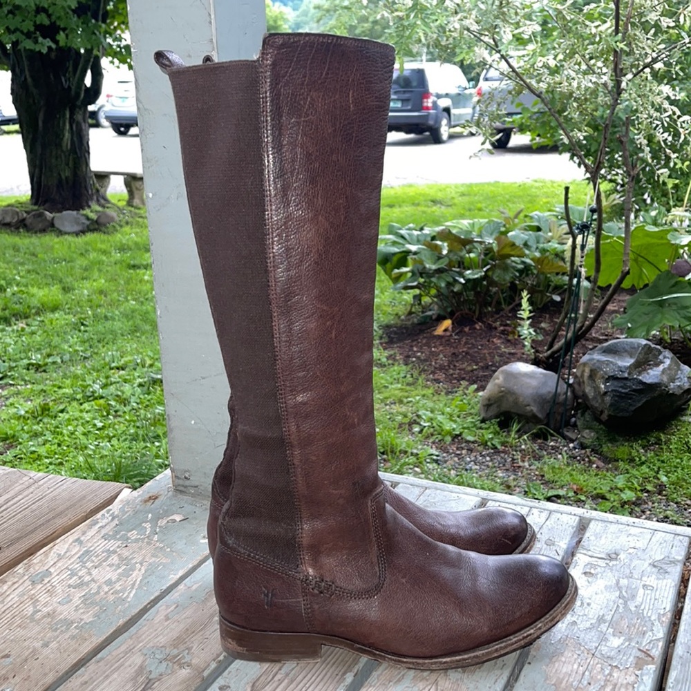Frye Molly Gore Tall Leather Riding Boot